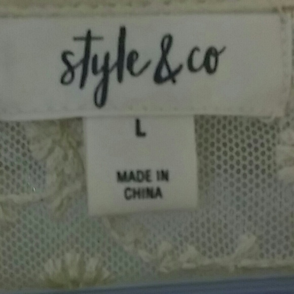 M ladies Style & Co. pink rosy BOHO TOP long sleeve & flowing - Picture 7 of 8